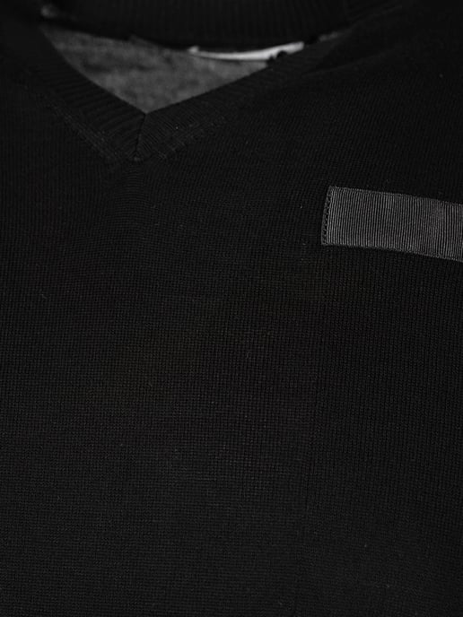 Les Hommes Suéter V-neck del hombre negro - Image 5