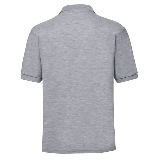 Russell Mens Polycotton Pique Polo Shirt (Light Oxford) - Image 2
