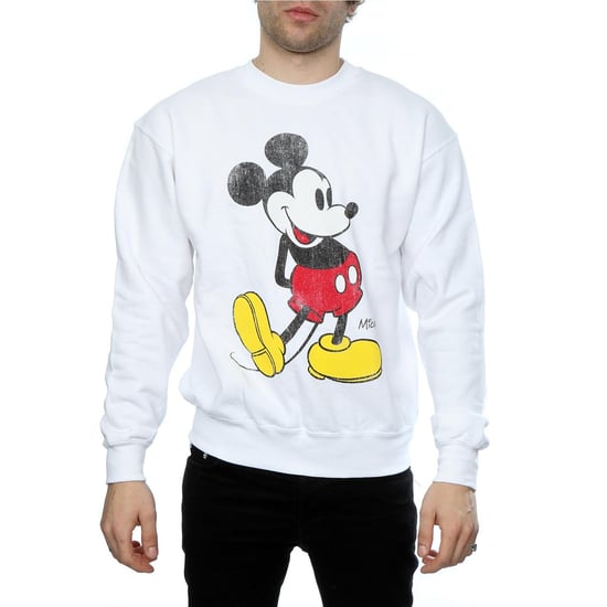 Disney Mens Mickey Mouse Classic Kick Sweatshirt (White) - Image 3