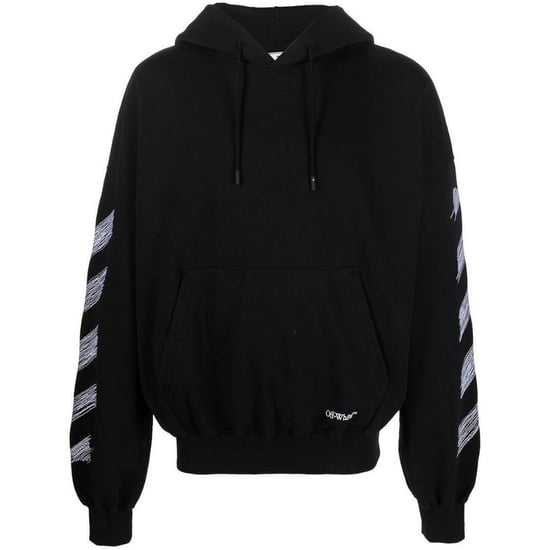 Off-White Scribble Diag Boxy sudadera con capucha negra extragrande - Image 1