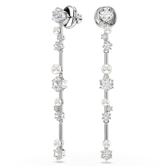 Swarovski 'Constella Bars' Women's Base Metal Drop Earrings - Silver 5705614 - Image 2