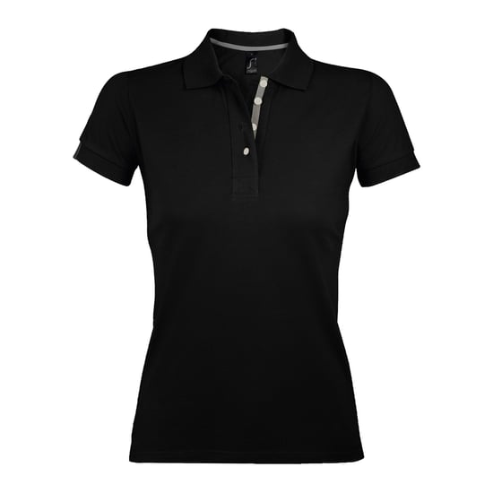 SOLS Womens/Ladies Portland Polo Shirt (Black) - Image 1