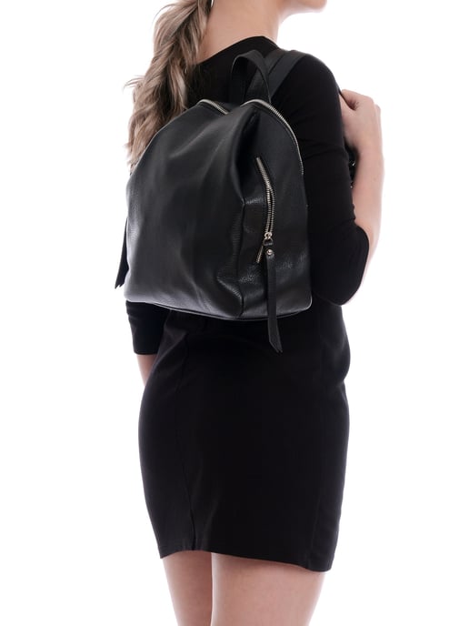 Anna Luchini SS22 AL 1677 Black Leather Bag - Image 5