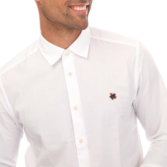 Camisa Poplin Fonik de Ted Baker para hombre en blanco - Image 3