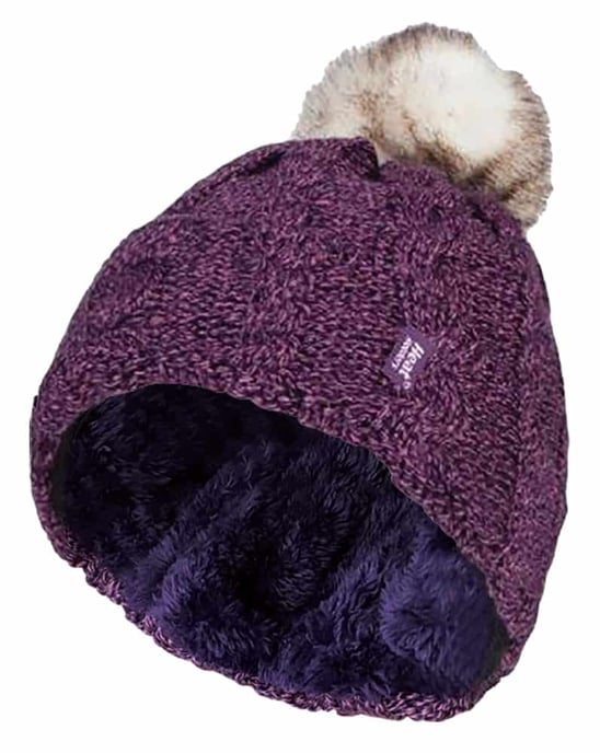 Heat Holders - Gorro térmico de mujer con forro polar y pompón - Image 1