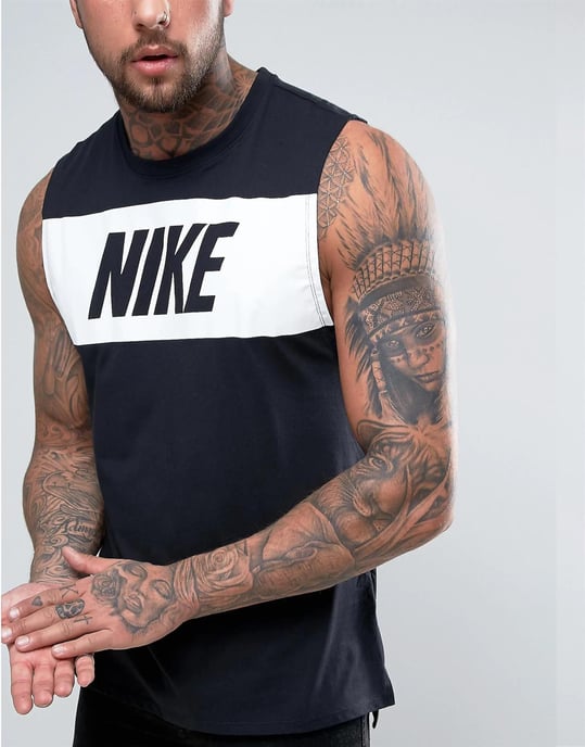 Nike Camiseta Sin Mangas Con Logo Retro En Negro - Image 3