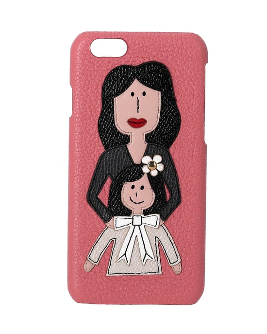 Dolce & Gabbana Iphone 6 Phone Case in Pink Leather - Image 1