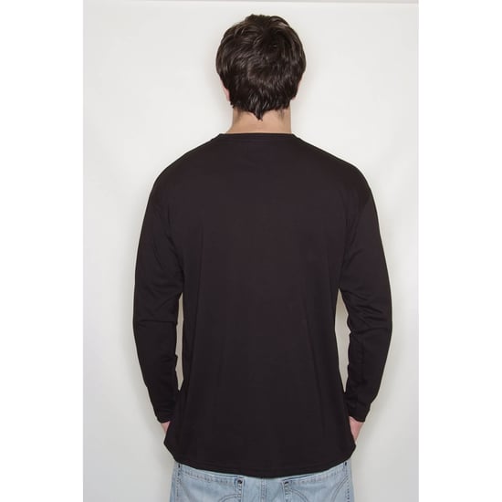 Fruit Of The Loom Mens R Long-Sleeved T-Shirt (Black) - Image 3