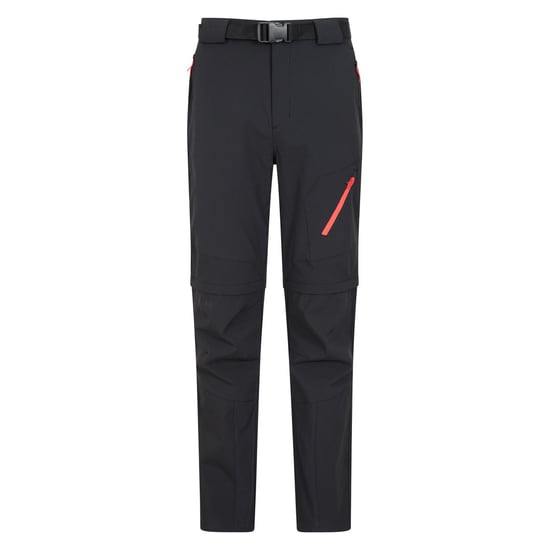 Mountain Warehouse Mens Forest Convertible Hiking Trousers (Black) - Image 1