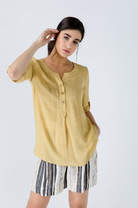 Blusa de aspecto lino - Image 4