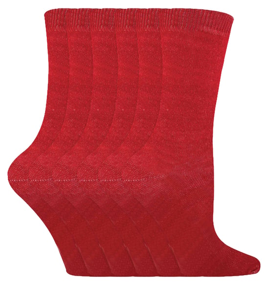 6 Pares Niños Niñas Media Pantorrilla Color Sólido Casual Algodón Vestido Calcetines - Image 1