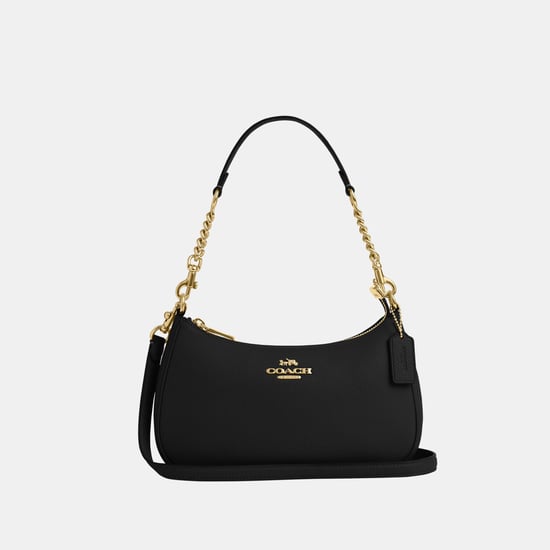 Teri Shoulder Bag in Refined Pebbled Leather with Chain Strap