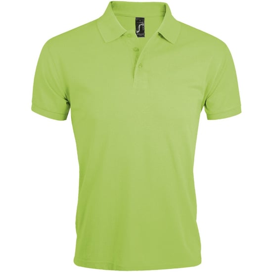 SOLs Mens Prime Pique Plain Short Sleeve Polo Shirt (Apple Green) - Image 1