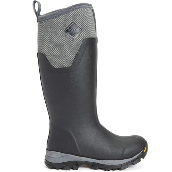 Muck Boots Arctic Ice Tall Rubber Black/Grey Geometric Wellington Boots - Image 5