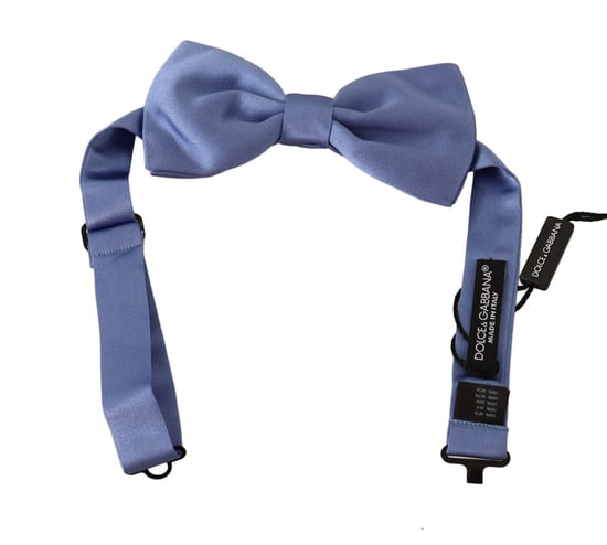 Pajarita ajustable floral morada 100% seda para hombre de Dolce & Gabbana - Image 1