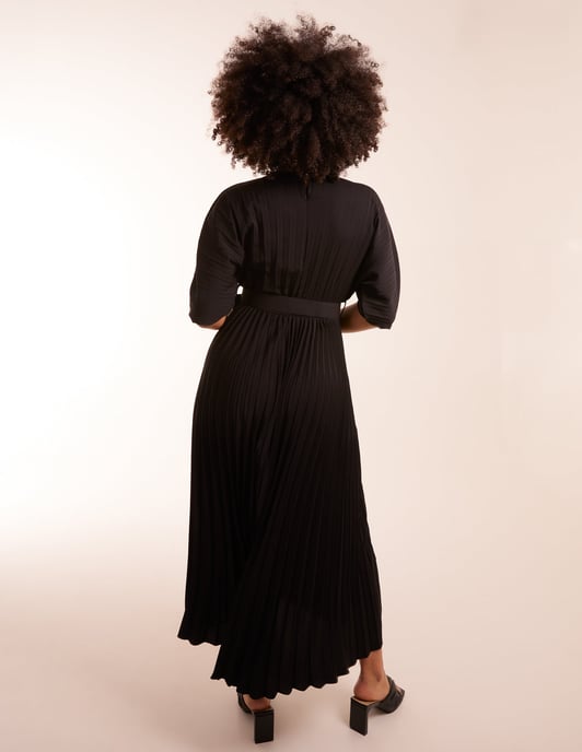 Pleated Dress With Belt