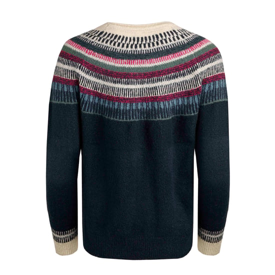 Weird Fish Womens/Ladies Lowell Fair Isle Eco Friendly Jumper (Navy) - Image 2