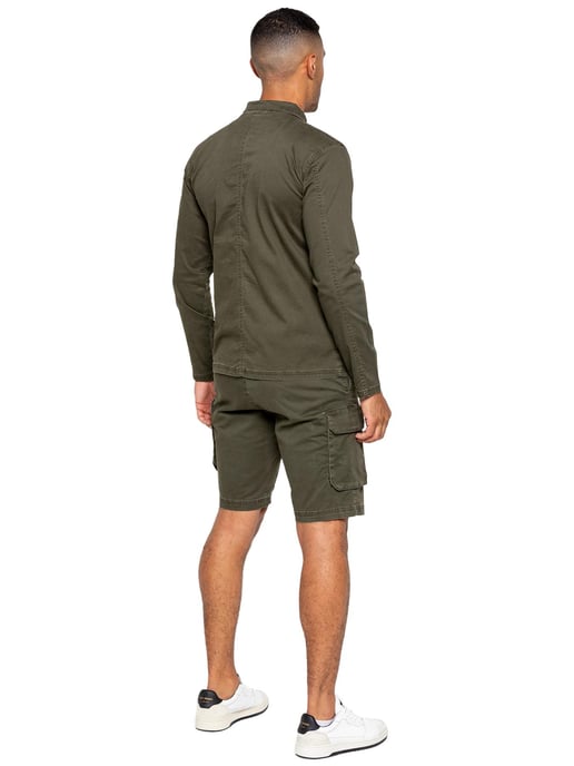 Enzo | Chándal con pantalón corto para hombre - Caqui - Image 3