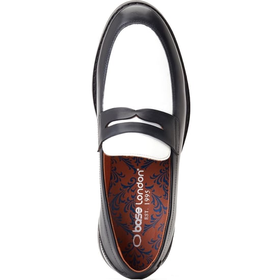 Base London Sid Leather Men's Black/White Loafers - Image 4