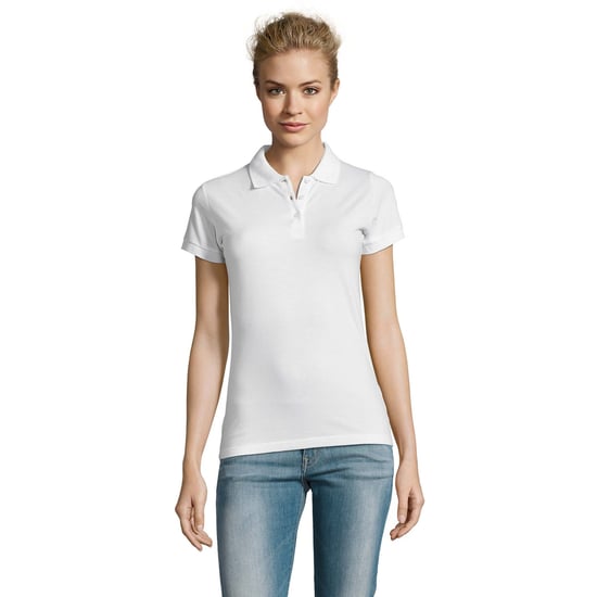 SOLS Womens/Ladies Perfect Pique Short Sleeve Polo Shirt (White) - Image 4