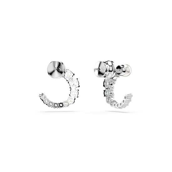 Swarovski 'Matrix' Women's Base Metal Hoop Earrings - Silver 5692260 - Image 4
