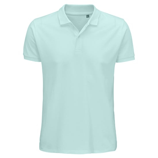 SOLS Mens Planet Pique Organic Polo Shirt (Arctic Blue) - Image 1