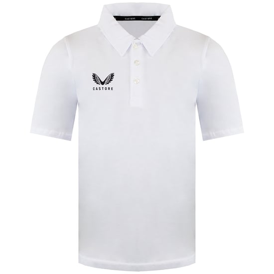 Castore Logo Kids White Polo Shirt - Image 1