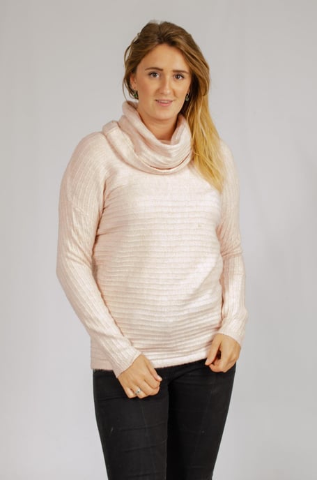 Ribbed Roll Neck Jumper - Image 1