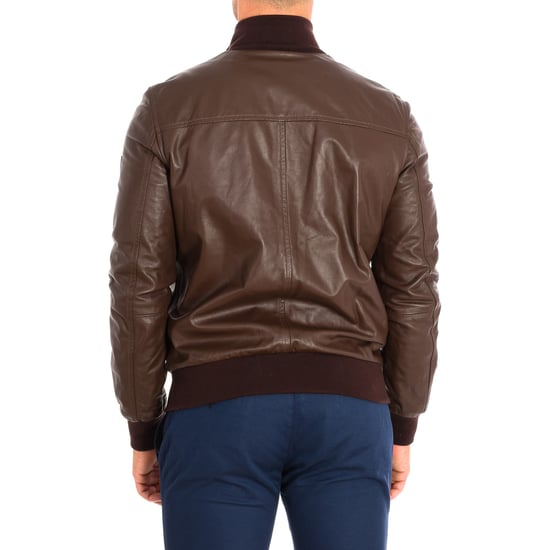 Leather jacket with stand-up collar RML001-LT103 man