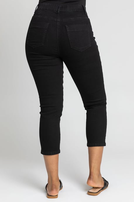 Petite Cropped Stretch Denim Jegging Cotton Capri Jean Leggings