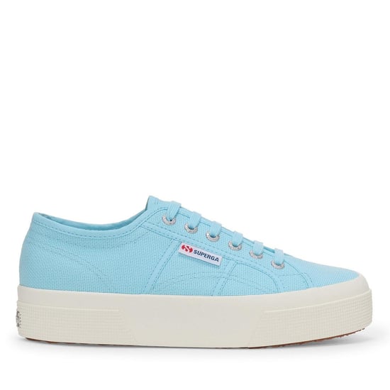 Superga Womens/Ladies 2740 Lace Up Platforms (Crystal Azul/Avorio) - Image 1