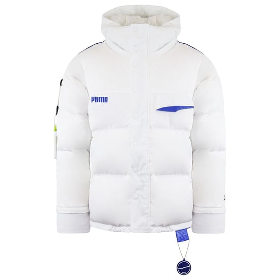 Puma x Ader Error Abrigo acolchado de plumón blanco con cremallera y manga larga para hombre - Image 1
