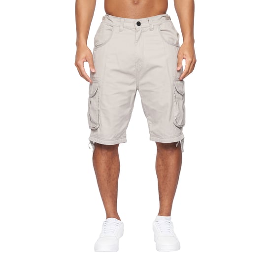 Crosshatch Mens Jamstar Cargo Shorts (Light Grey) - Image 1