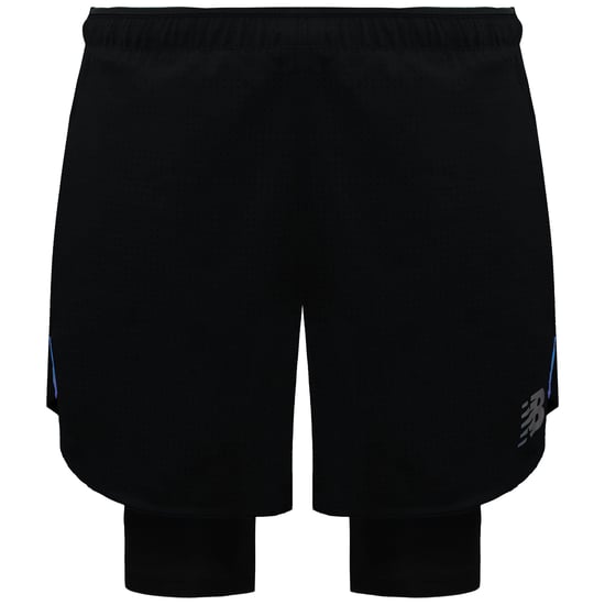 New Balance Q Speed 5inch Mens Black 2in1 Shorts - Image 1