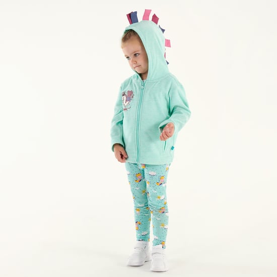 Regatta Baby Girls Peppa Pig Marl Hoodie (Aruba Blue)