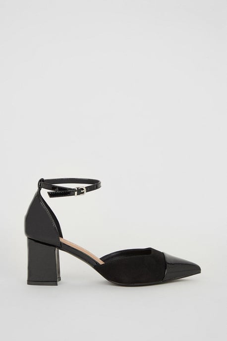 Wide Fit Dollis Pointed Two Part Toe Cap Courts - Image 2
