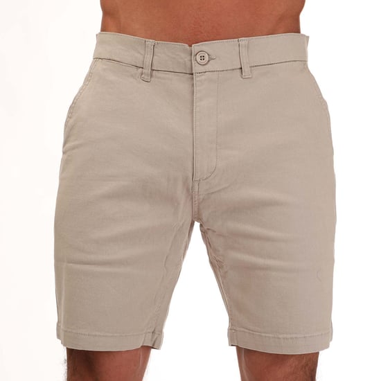 Men's Weekend Offender Dillenger Cotton Twill Chino Shorts in Stone