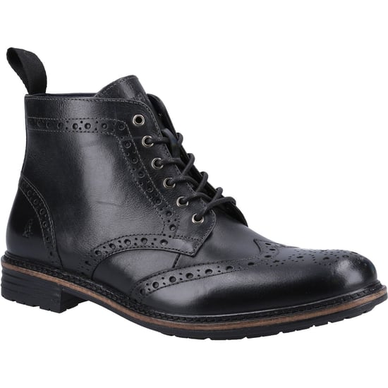 Hush Puppies Joshua Leather Men's Black Boots - Image 1
