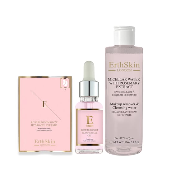 Agua Micelar con Extracto de Romero 150ml + ACEITE BUENO PARA EL ROSTRO PINK FLOWER GLOSS 30ML + CONTORNO DE OJOS HYDRO-GEL PINK FLOWER GLOSS 5 X 2 - Image 1