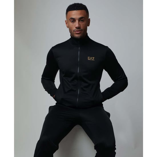Men's Emporio Armani EA7 Full-Zip Tracksuit in Black - Image 5