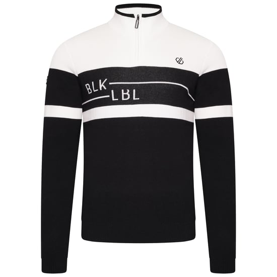 Dare 2B Mens Outgoing II Knitted Jumper (White/Black) - Image 1