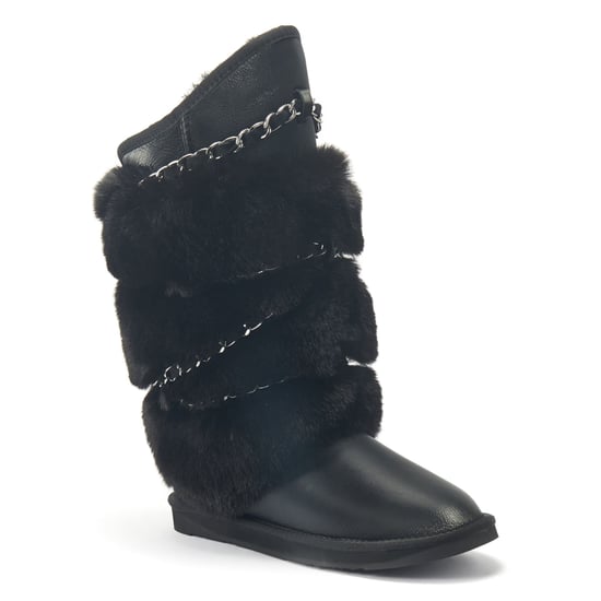 Atilla Tall Satin Black Boots