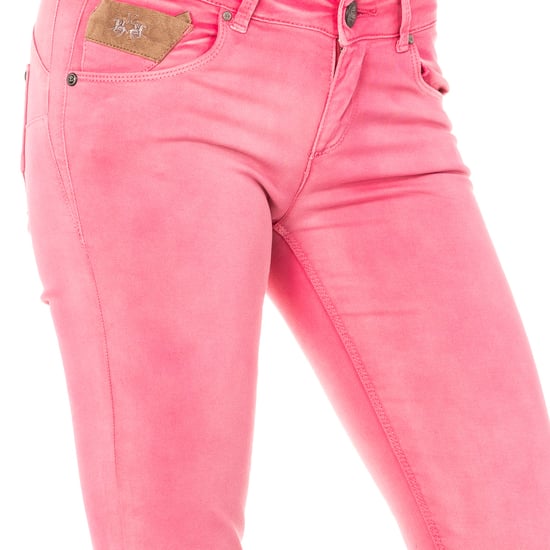 Elastic trousers with skinny cut hems HWT010 woman