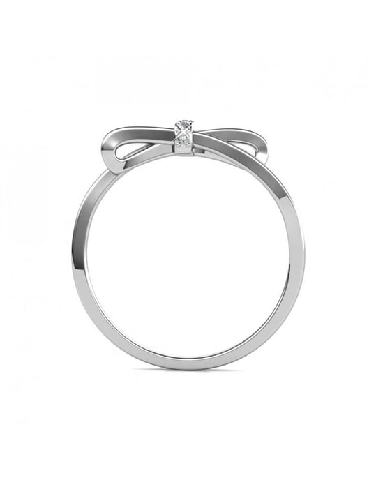 Anillo Lazo Luminoso - Plata y Cristal - Image 5