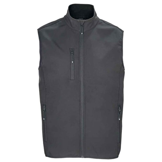 SOLS Mens Falcon Softshell Zipped Body Warmer (Charcoal Grey Solid) - Image 1