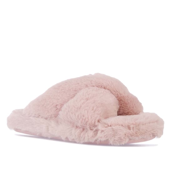 Chanclas de mujer Ted Baker Lopply Faux Fur Crossover en rosa oscuro - Image 2