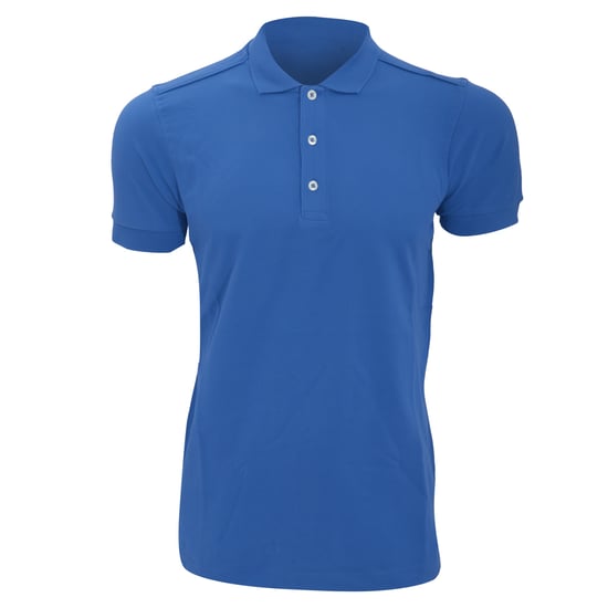 Russell Mens Stretch Short Sleeve Polo Shirt (Azure Blue) - Image 2