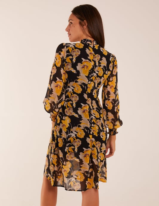 Keyhole High Neck Dress