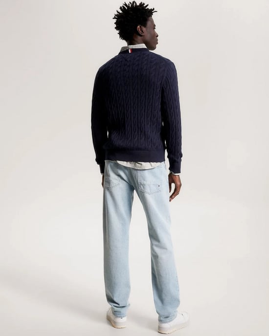 Tommy Hilfiger Classic Cable Mens Crew Jumper - Image 4