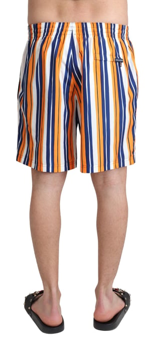 Bañador de playa a rayas multicolor para hombre de Dolce & Gabbana - Image 3